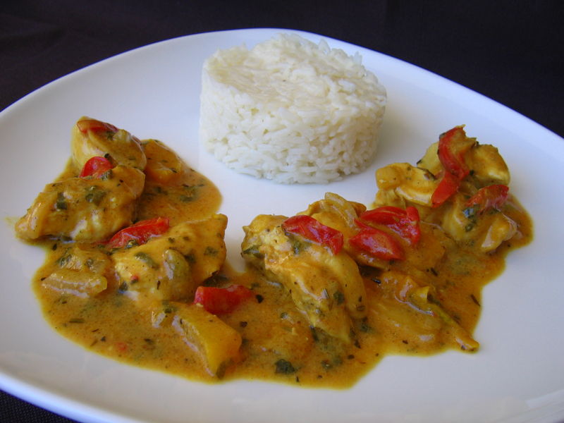 lamelle de poulet au curry