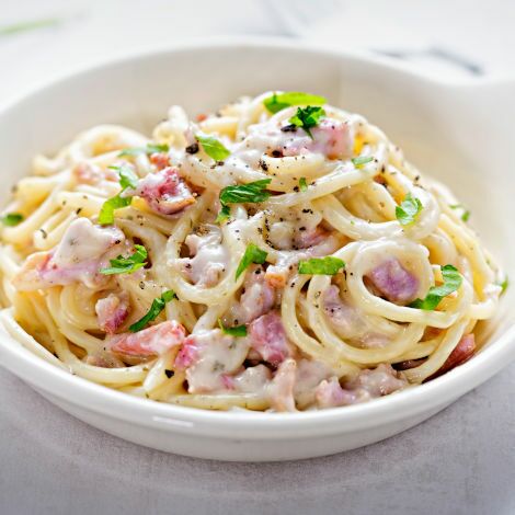 Spaghetti Carbonara et Parmesan